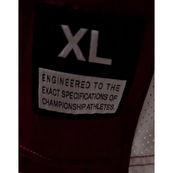 NIKE Mens XL Maroon White Short Sleeve Baseball Button Up Logo Jersey - Picture 5 of 13